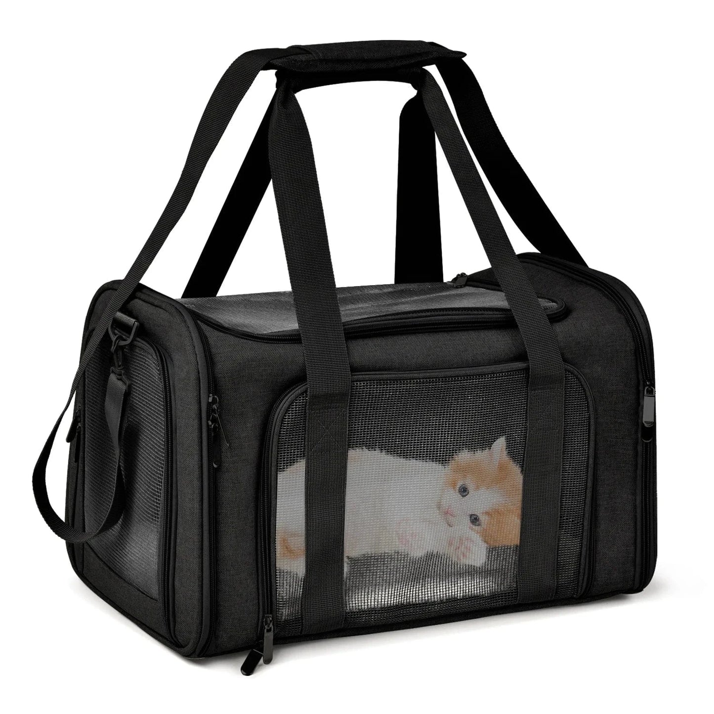 Sac de Transport pour Chien & Chat – Sac à Dos Latéral Souple, Voyage & Avion ✈ | Transport Animaux de Compagnie Confortable et Sécurisé