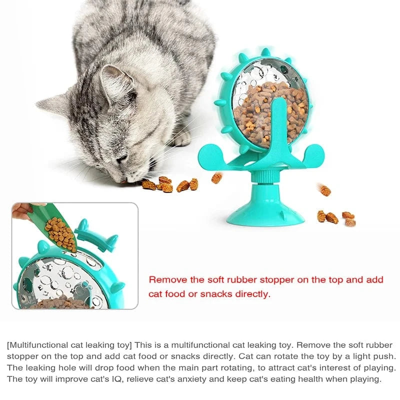 Jouet interactif pour chat & petit chien – Distributeur rotatif ludique
