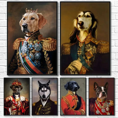 Affiche drôle chien Royal Renaissance – Art mural déco maison PawLuxe™