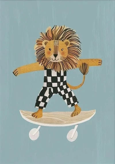 Affiches murales animaux drôles – Lapin, chien, chat, lion, crocodile PawLuxe™