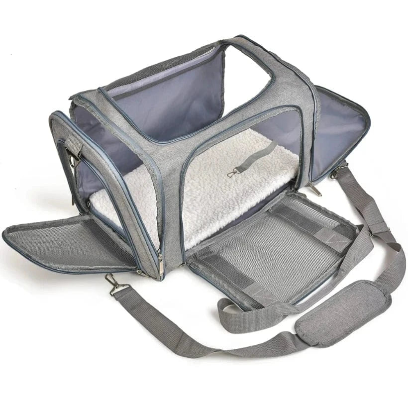 Sac de Transport pour Chien & Chat – Sac à Dos Latéral Souple, Voyage & Avion ✈ | Transport Animaux de Compagnie Confortable et Sécurisé