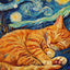 Affiche animaux mignons nuit étoilée – Art mural abstrait déco salon PawLuxe™