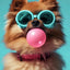 Affiche chien coloré Bubblegum – Samoyède, bouledogue, Corgi déco murale PawLuxe™