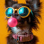 Affiche chien coloré Bubblegum – Samoyède, bouledogue, Corgi déco murale PawLuxe™
