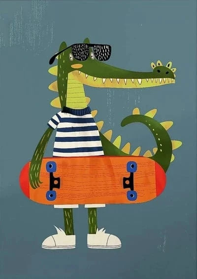 Affiches murales animaux drôles – Lapin, chien, chat, lion, crocodile PawLuxe™