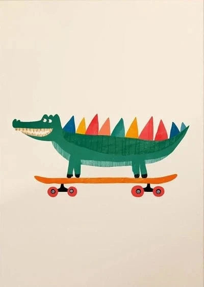 Affiches murales animaux drôles – Lapin, chien, chat, lion, crocodile PawLuxe™