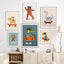 Affiches murales animaux drôles – Lapin, chien, chat, lion, crocodile PawLuxe™
