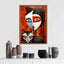 Affiche de chat en Patchwork, motif géométrique abstrait