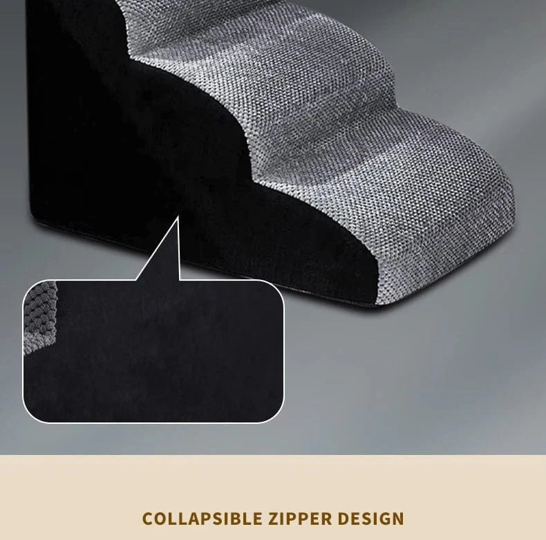Rampe d’escalier lavable pour animaux – Mousse mémoire 2/3 marches