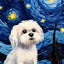 Affiche animaux mignons nuit étoilée – Art mural abstrait déco salon PawLuxe™ - One PETS - TOP