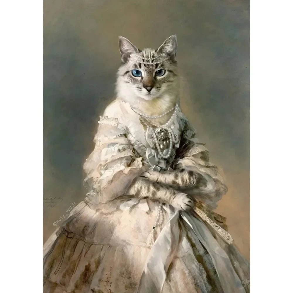 Affiche drôle chat Royal Renaissance – Art mural déco maison salon - One PETS - TOP