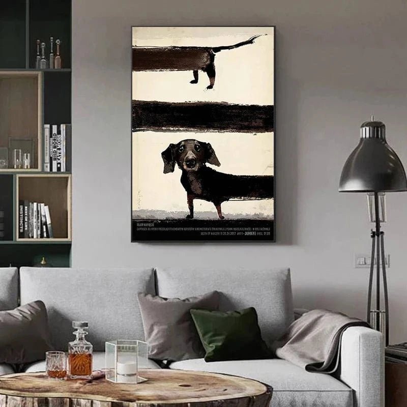 Affiche teckel Ryszard Kaja Horn – Art mural polonais déco salon - One PETS - TOP