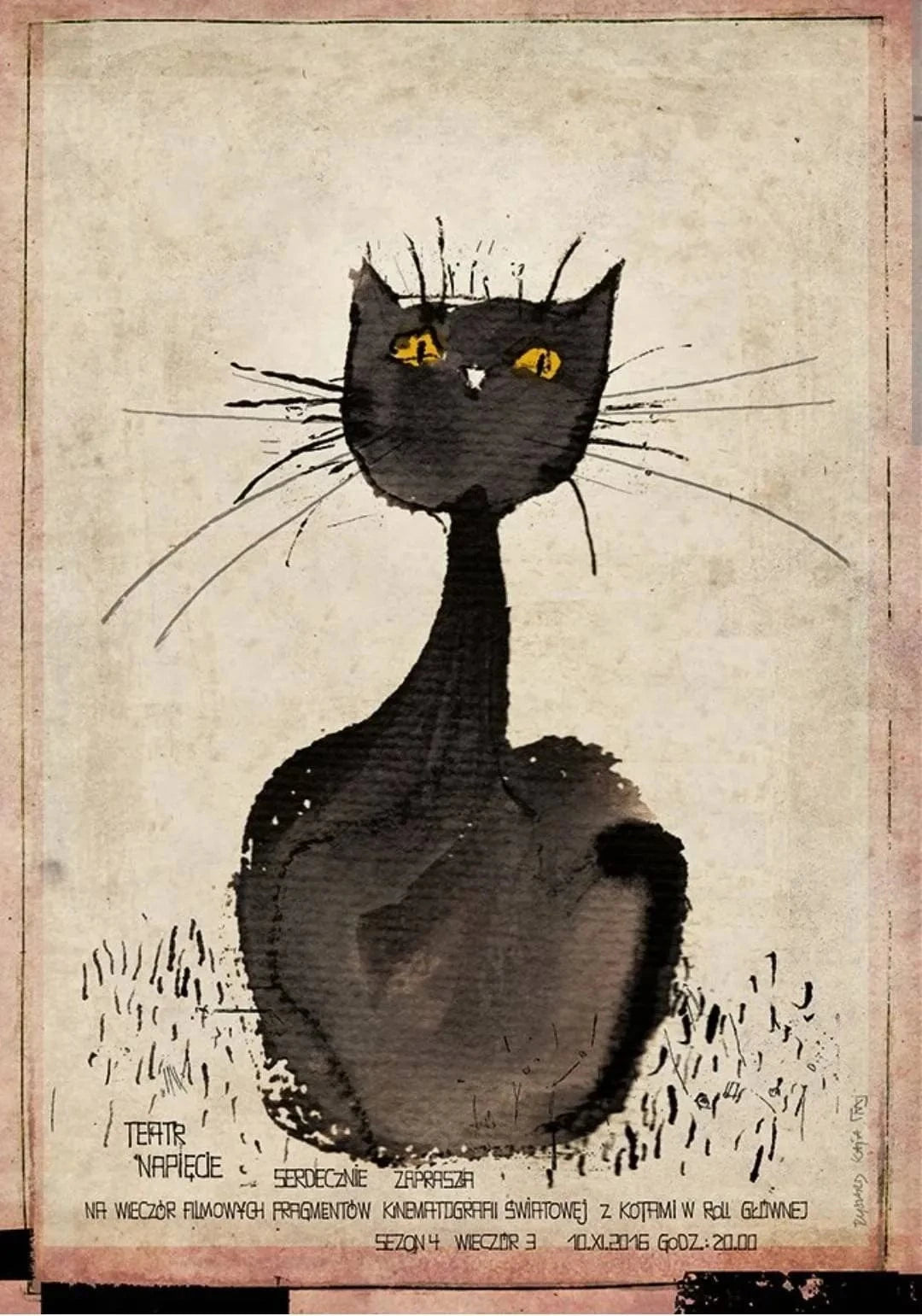 Affiche teckel Ryszard Kaja Horn – Art mural polonais déco salon - One PETS - TOP