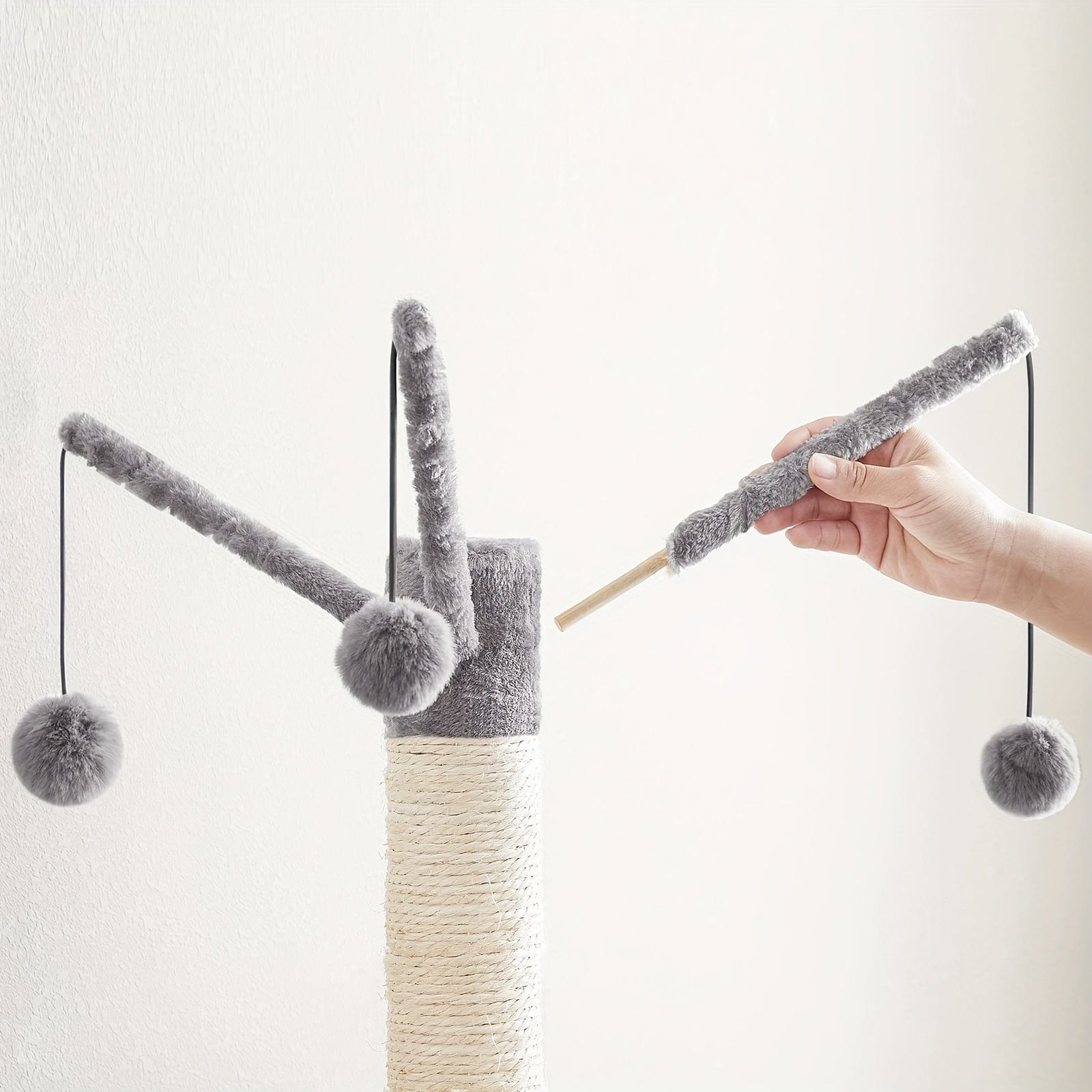 Arbre à chat 2 - en - 1 150 cm – Poteaux griffoirs & meuble cache - litière - One PETS - TOP