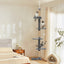 Arbre à chat 5 niveaux réglable – Tour XXL du sol au plafond 260 cm Gris One PETS-TOP
