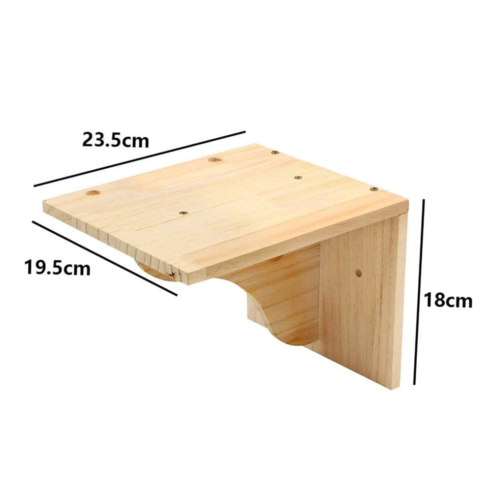 Arbre à chat mural – Étageres bois, griffoirs, hamac et perchoirs solides - One PETS - TOP