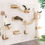 Arbre à chat mural – Étageres bois, griffoirs, hamac et perchoirs solides One PETS-TOP