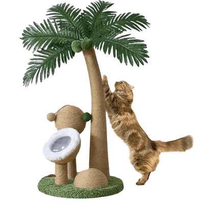 Arbre à chat palmier 82 cm – Poteau à gratter, jouets & nid douillet - One PETS - TOP