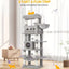Arbre à chat XXL 170 cm – Tour multi - niveaux avec griffoirs & niches cosy - One PETS - TOP