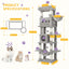 Arbre à chat XXL 170 cm – Tour multi - niveaux avec griffoirs & niches cosy - One PETS - TOP