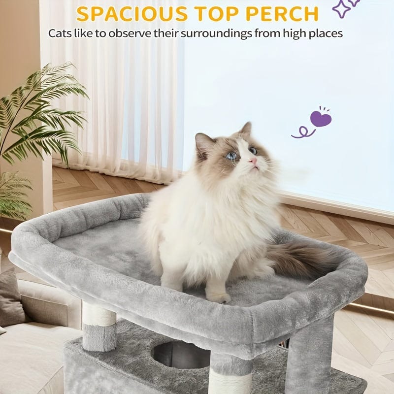 Arbre à chat XXL 170 cm – Tour multi - niveaux avec griffoirs & niches cosy - One PETS - TOP