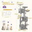 Arbre à chat XXL 193 cm – Multi - niveaux, 3 niches, hamac & griffoirs - One PETS - TOP