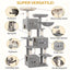 Arbre à chat XXL 193 cm – Multi - niveaux, 3 niches, hamac & griffoirs - One PETS - TOP