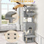 Arbre à chat XXL 193 cm – Multi - niveaux, 3 niches, hamac & griffoirs - One PETS - TOP