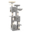 Arbre à chat XXL 193 cm – Multi - niveaux, 3 niches, hamac & griffoirs - One PETS - TOP