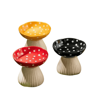 Bol champignon pour chat – Gamelle décorative en résine & design ergonomique One PETS-TOP