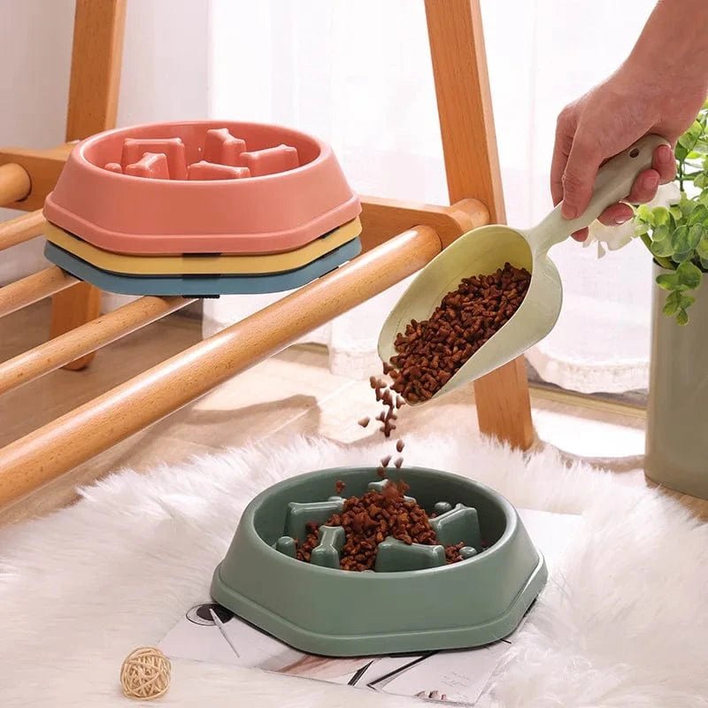 Bol nourriture lente anti - étouffement pour chiens et chats – Multicouleurs - One PETS - TOP
