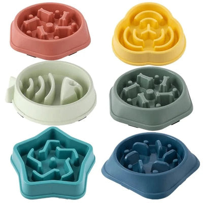 Bol nourriture lente anti - étouffement pour chiens et chats – Multicouleurs - One PETS - TOP