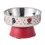 Bol surélevé en inox pour animaux – Design coloré, ergonomique & anti-fatigue Rouge / M One PETS-TOP