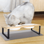 Bol surélevé incliné 15° pour chat & chien – Support bambou + bol céramique - One PETS - TOP