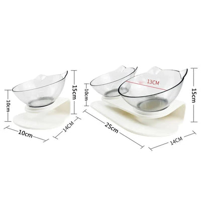Bols antidérapants simples & doubles pour chats et chiots – Support inclinable - One PETS - TOP