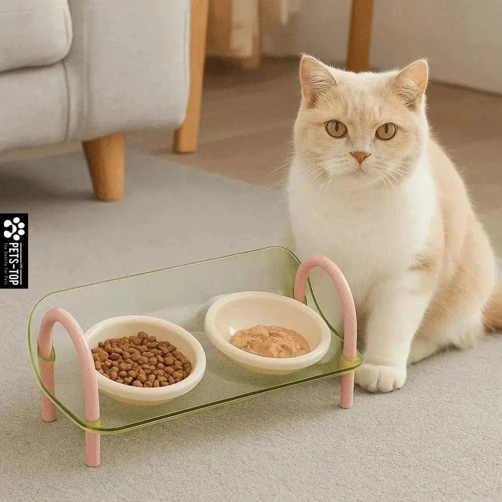 Bols doubles surélevés réglables – Gamelles ergonomiques pour chats & chiens - One PETS - TOP