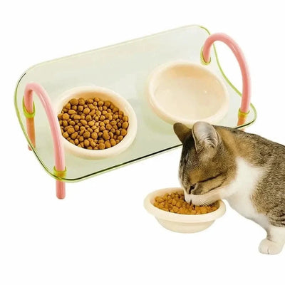 Bols doubles surélevés réglables – Gamelles ergonomiques pour chats & chiens