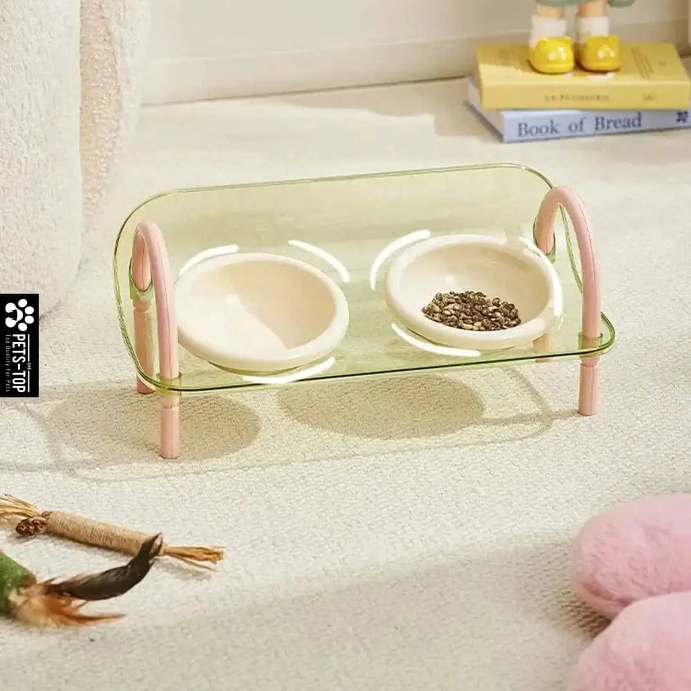Bols doubles surélevés réglables – Gamelles ergonomiques pour chats & chiens One PETS-TOP