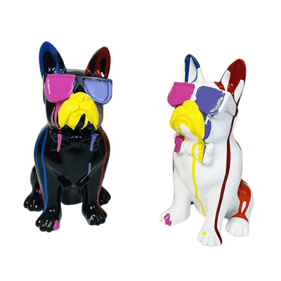 Bouledogue Éclatant En Résine : Art Canin Coloré 🐶🌈 - One PETS - TOP