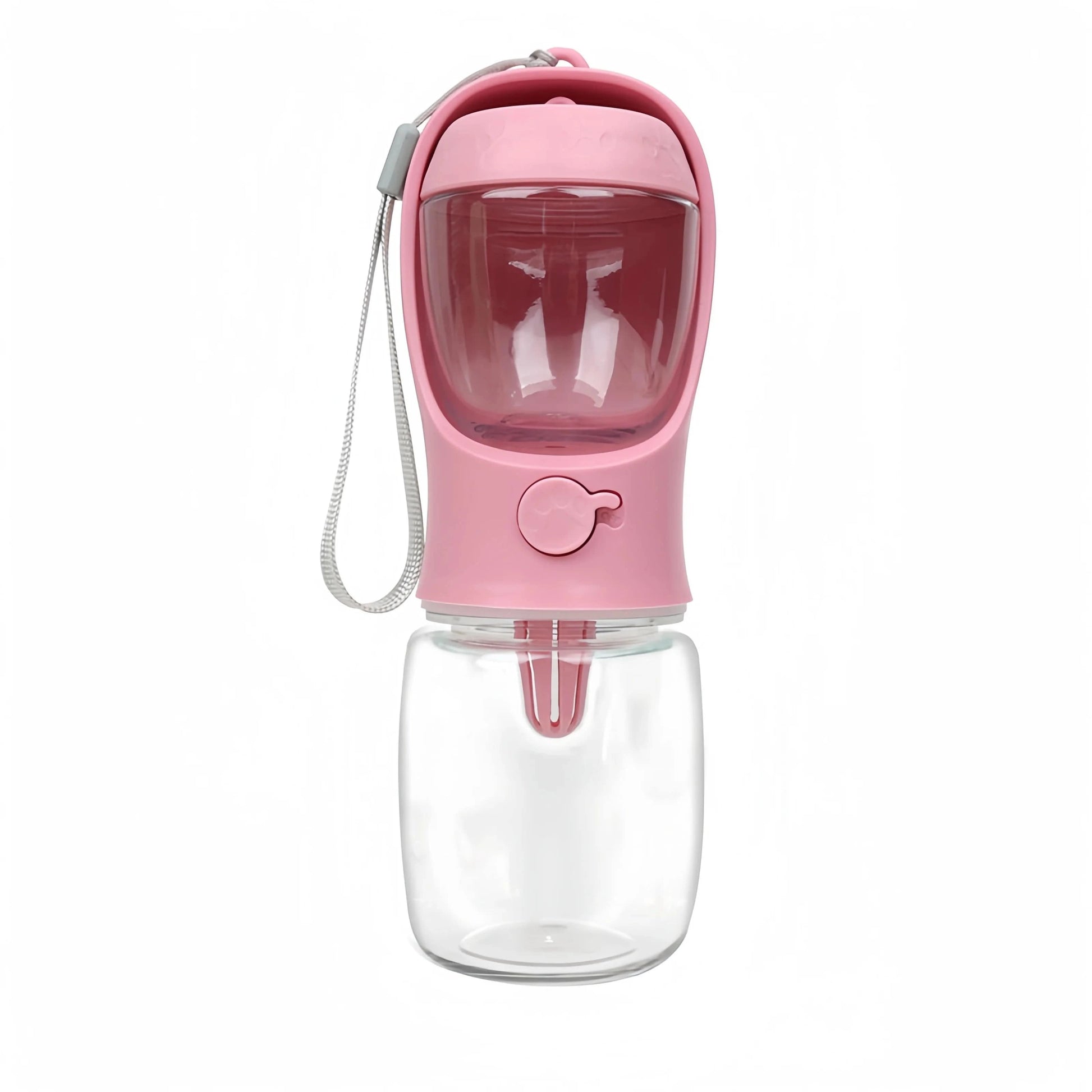 Bouteille d'eau portable 2-en-1 pour chiens et chats – Voyage outdoor Rose / 550ml One PETS-TOP