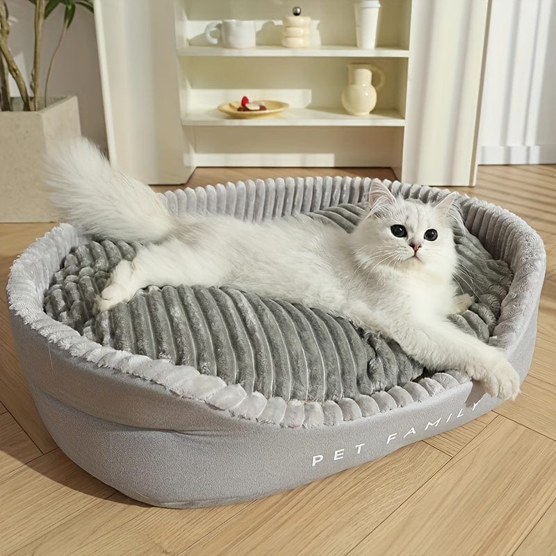 Lit ovale pour chien & chat – Coussin orthopédique toutes saisons