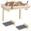 Cadre mural d’escalade pour chats – Lit, hamac & plateforme en bois Gris / 40x30x25cm One PETS-TOP