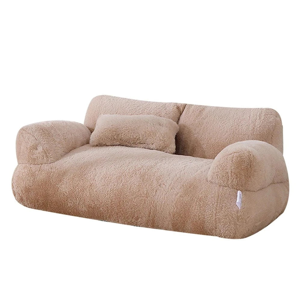Canapé doux & lavable pour chien et chat – Couchage confortable premium 55 x 38 x 18cm / Beige One PETS-TOP
