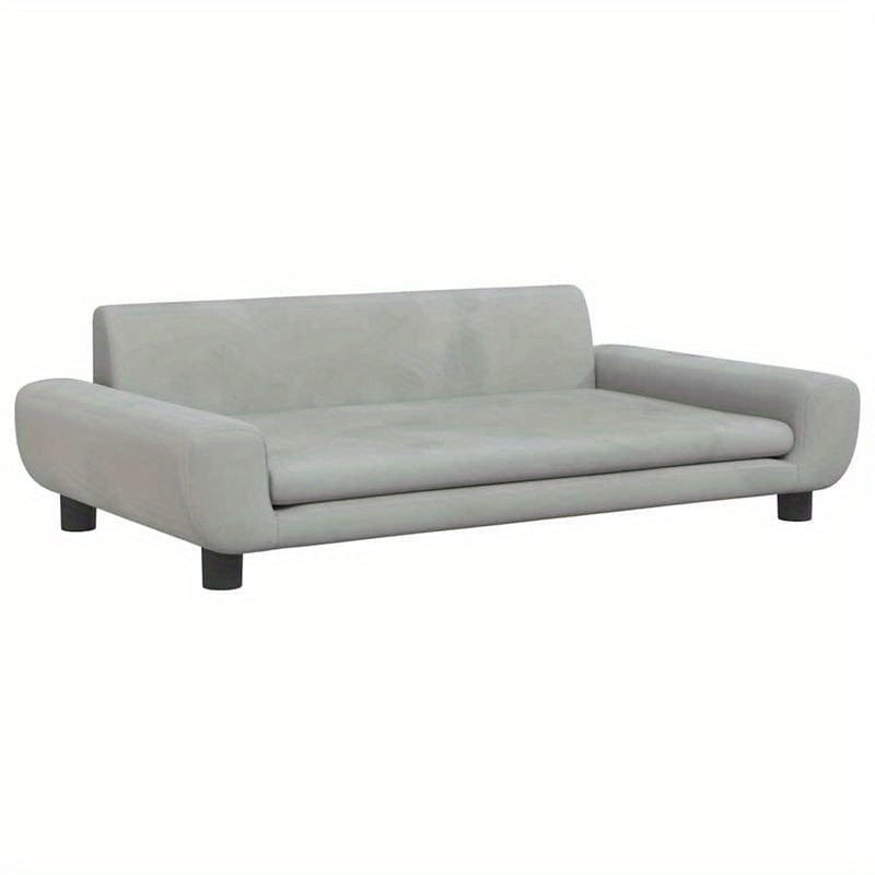 Canapé - lit pour chien en velours gris – Sofa design et confortable - One PETS - TOP