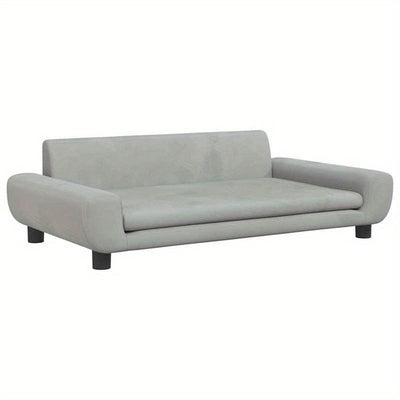 Canapé - lit pour chien en velours gris – Sofa design et confortable - One PETS - TOP