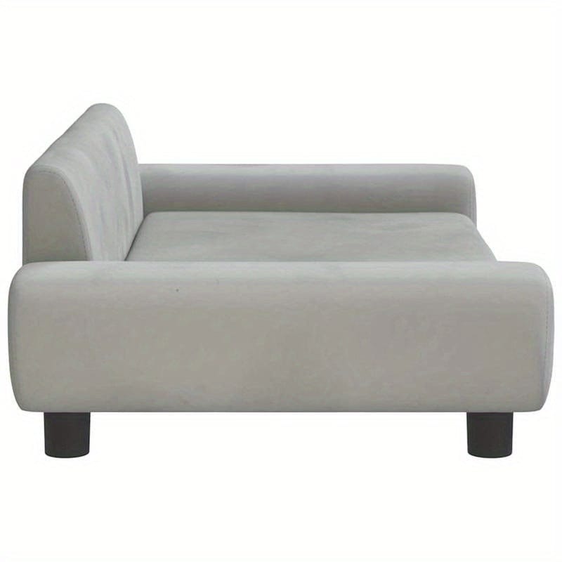 Canapé - lit pour chien en velours gris – Sofa design et confortable - One PETS - TOP