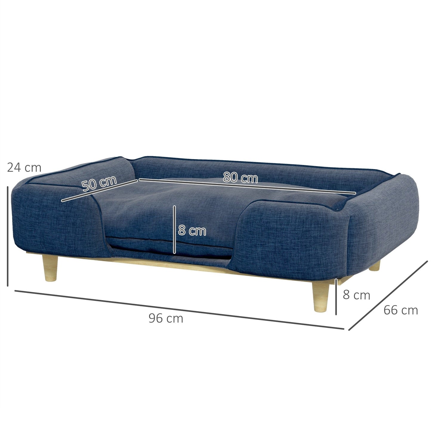 Canapé premium pour grand chien – Lit surélevé, coussin lavable, 30 kg - One PETS - TOP