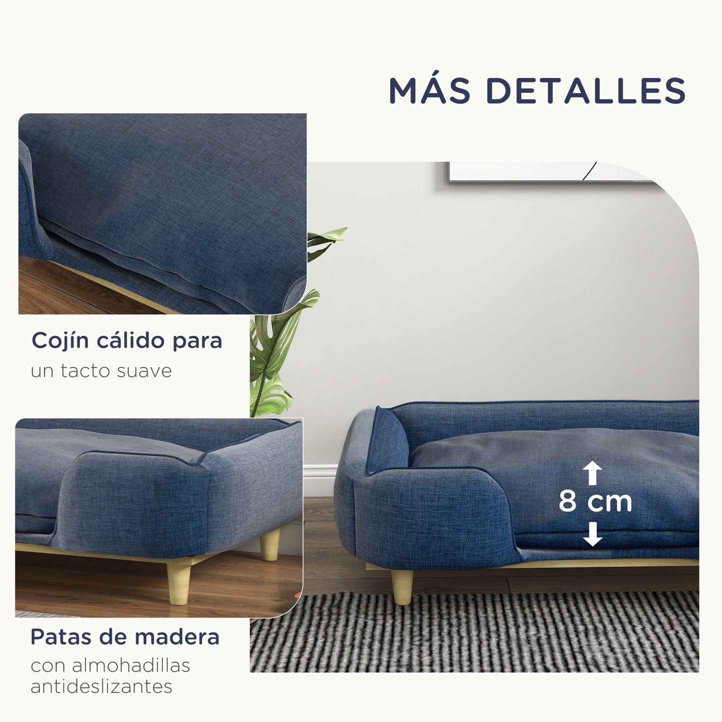 Canapé premium pour grand chien – Lit surélevé, coussin lavable, 30 kg - One PETS - TOP
