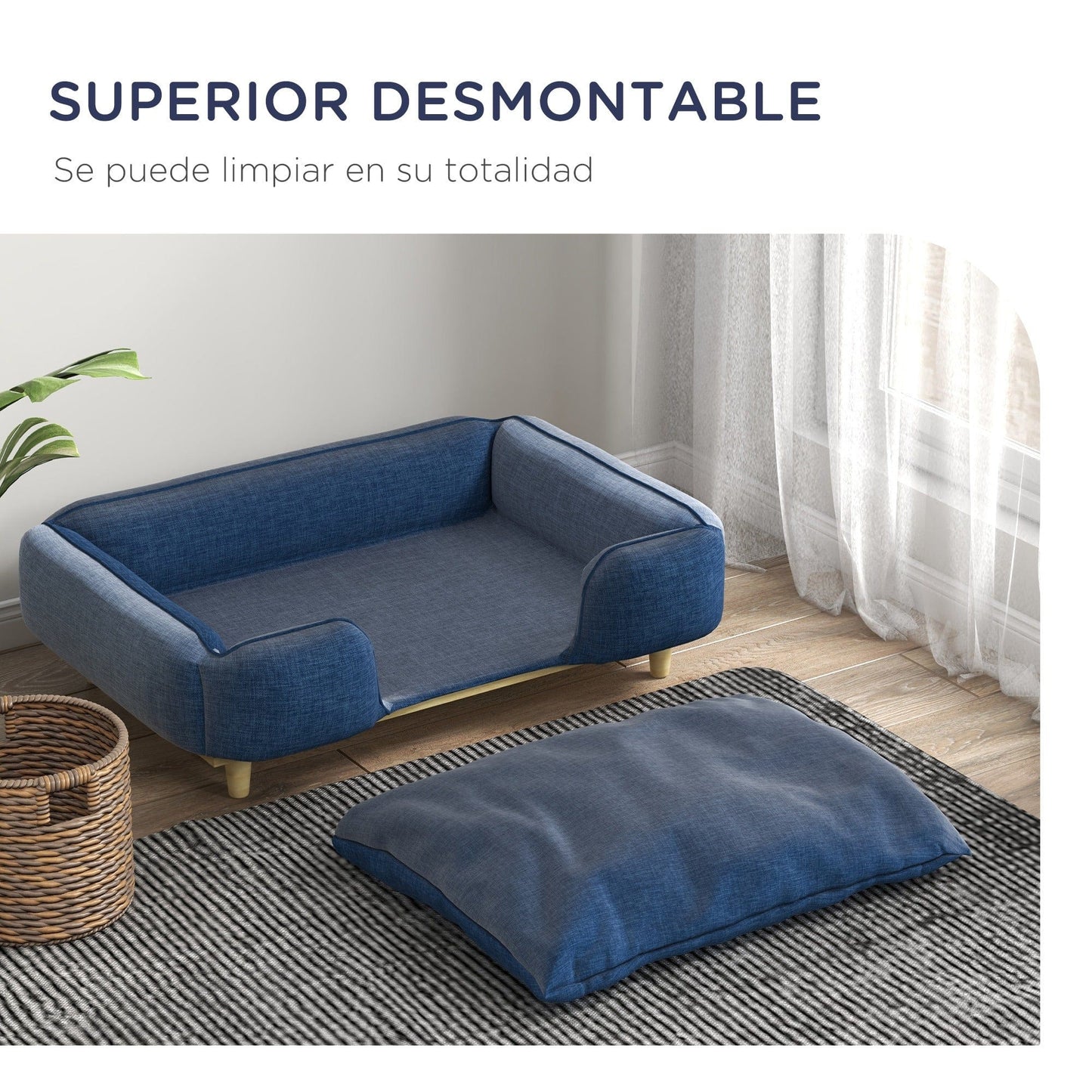 Canapé premium pour grand chien – Lit surélevé, coussin lavable, 30 kg - One PETS - TOP