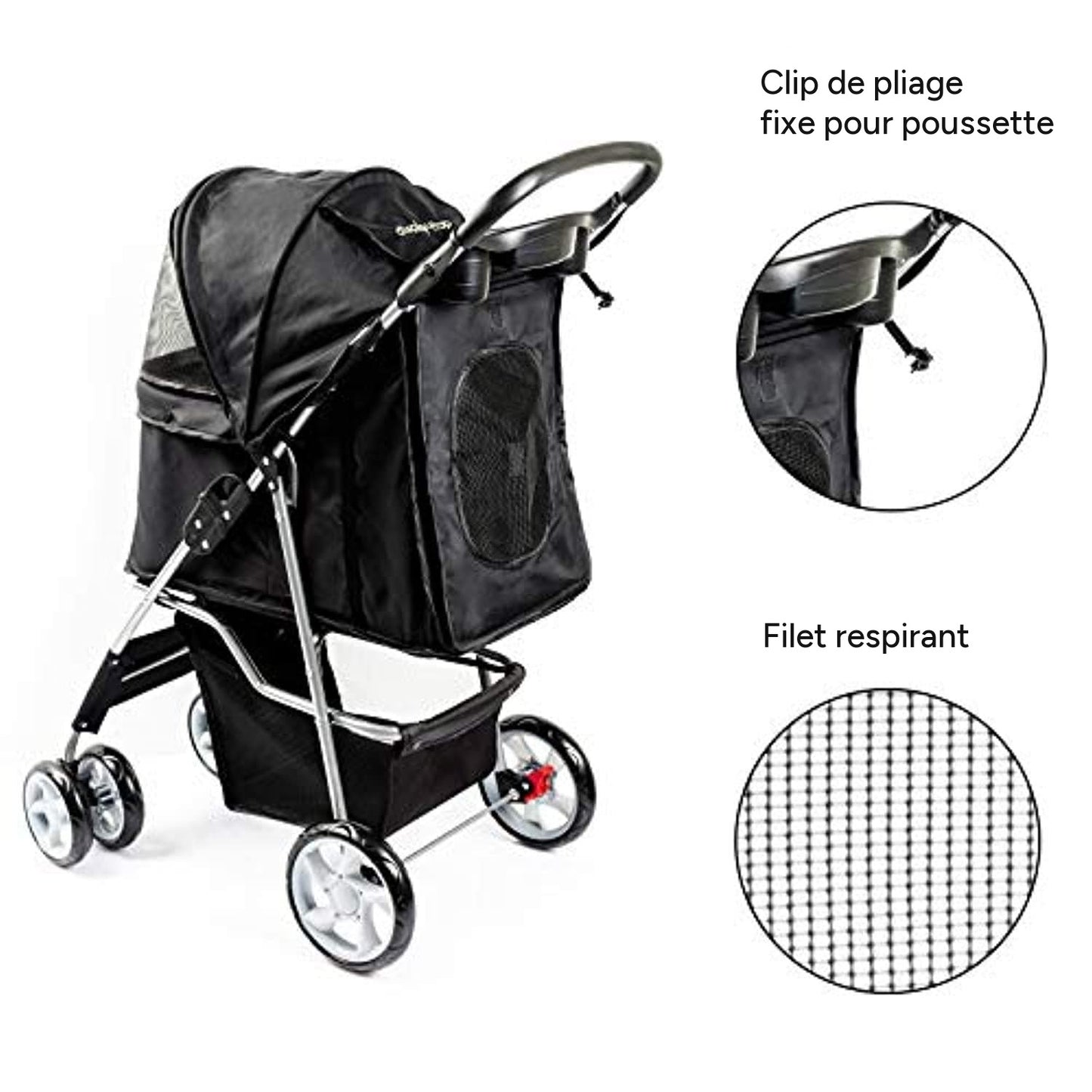 Chariot de luxe pour animaux de compagnie